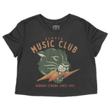 Denver Music Club Cropped Tee Black front