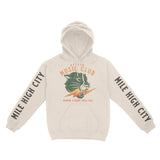 Denver Hoodie in Natural - front-sleeves view
