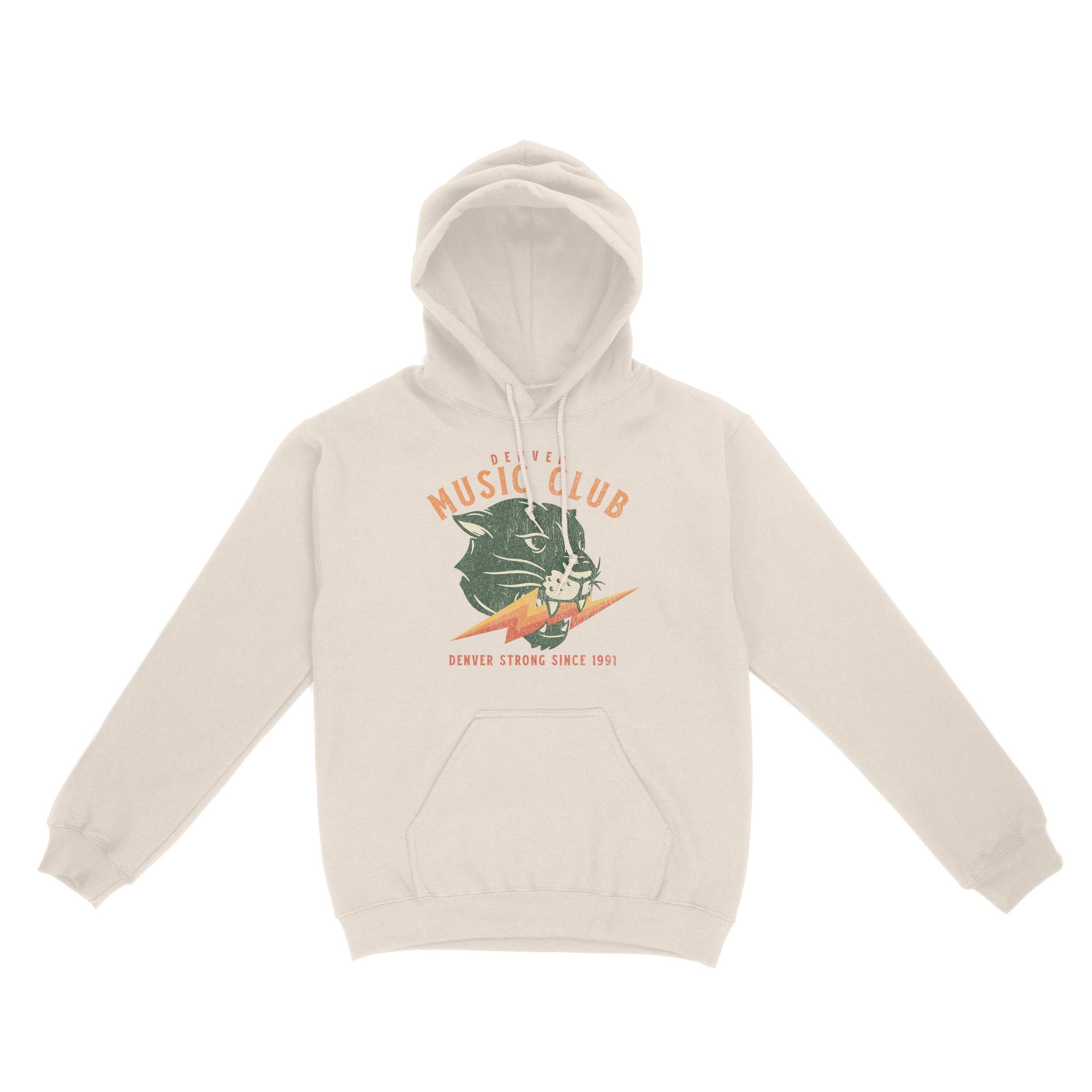 Denver Music Club Hoodie in Natural - front view