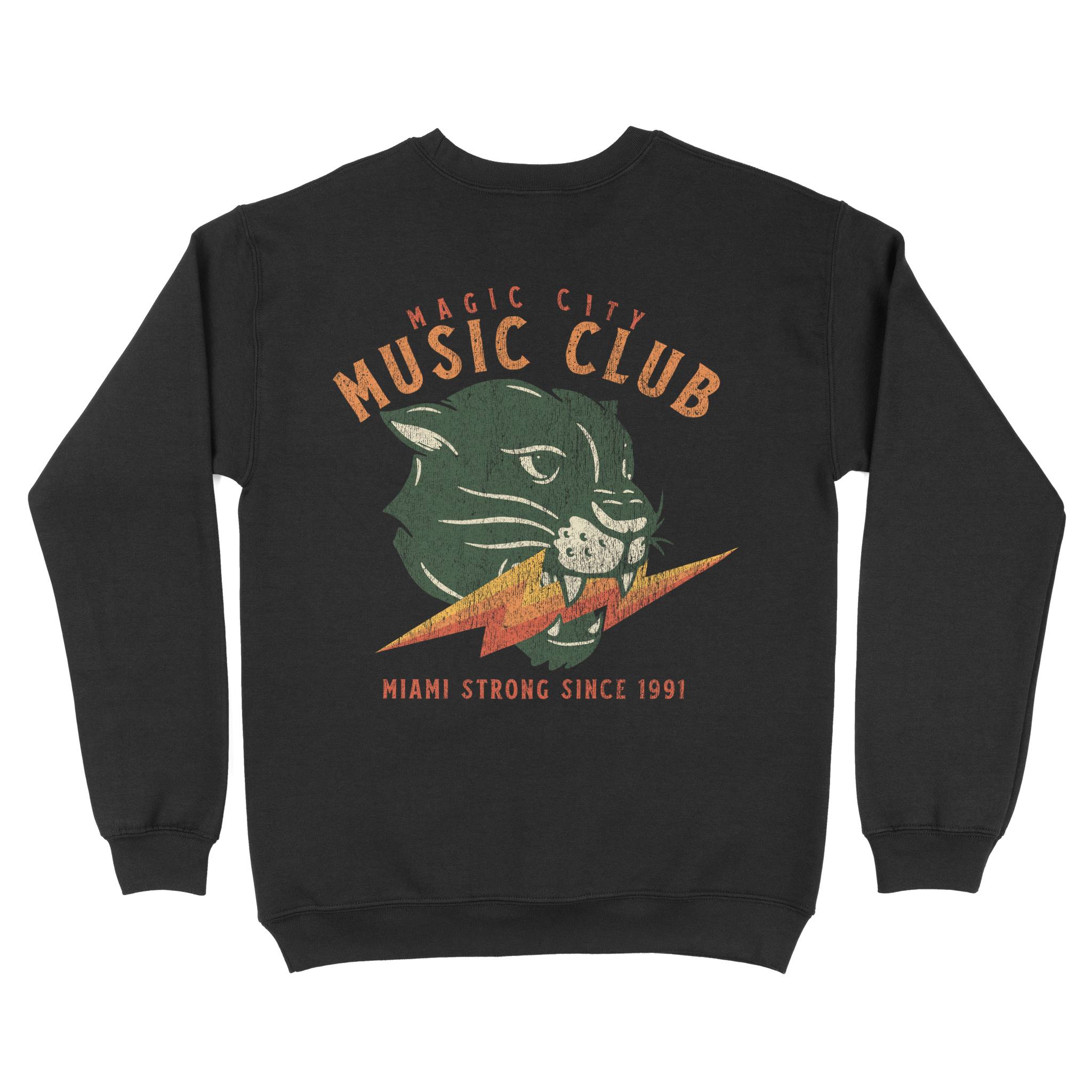 Miami Crewneck in Black - back view