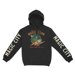 Miami Hoodie in Black - front-sleeves view