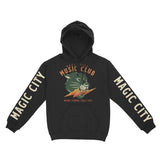 Miami Hoodie in Black - front-sleeves view