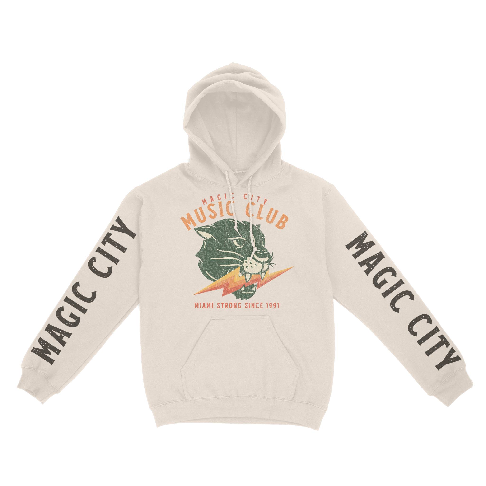 Miami Hoodie in Natural - front-sleeves view