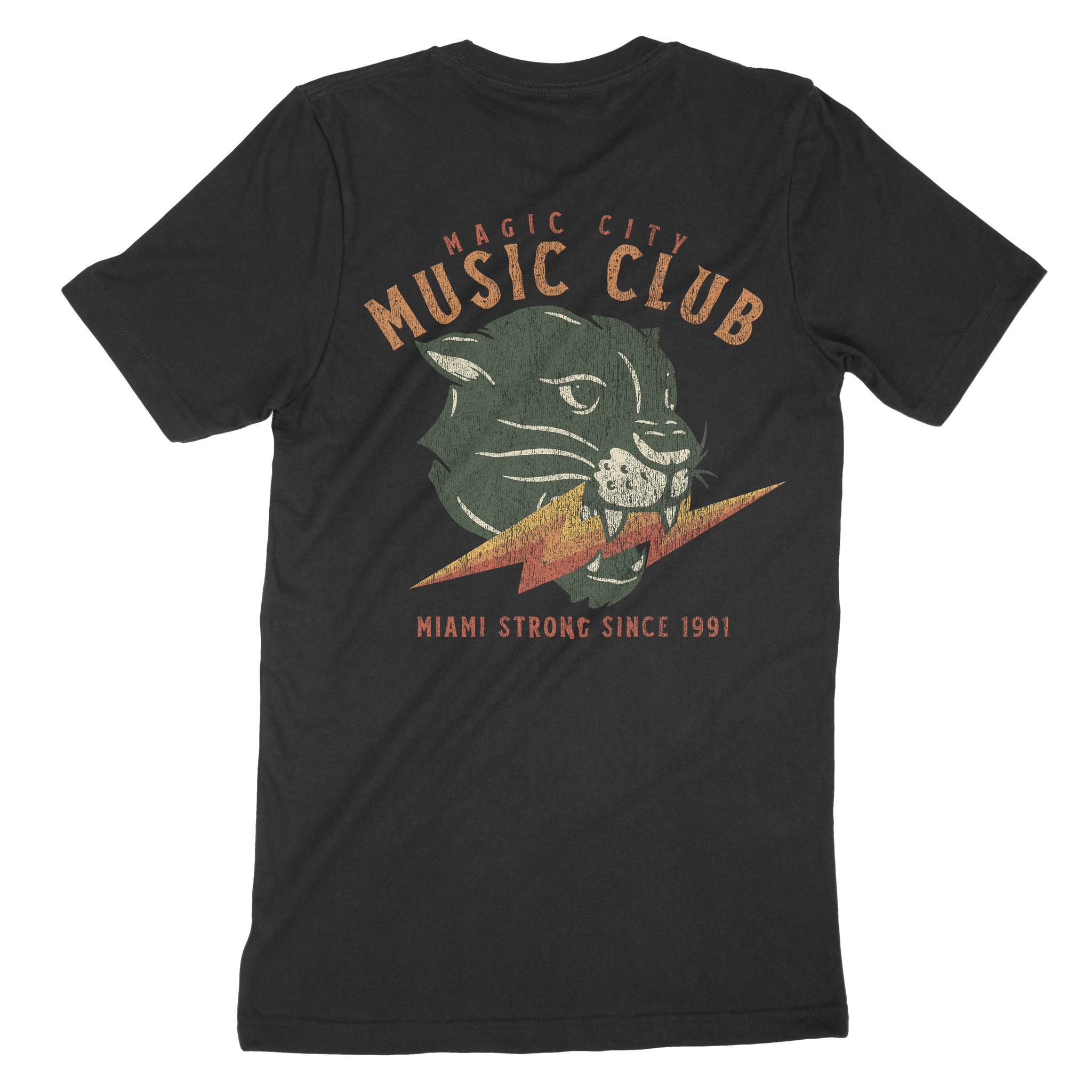 Miami Music Club T-Shirt Black back