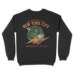 New York Crewneck in Black - back view