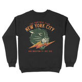 New York Crewneck in Black - back view
