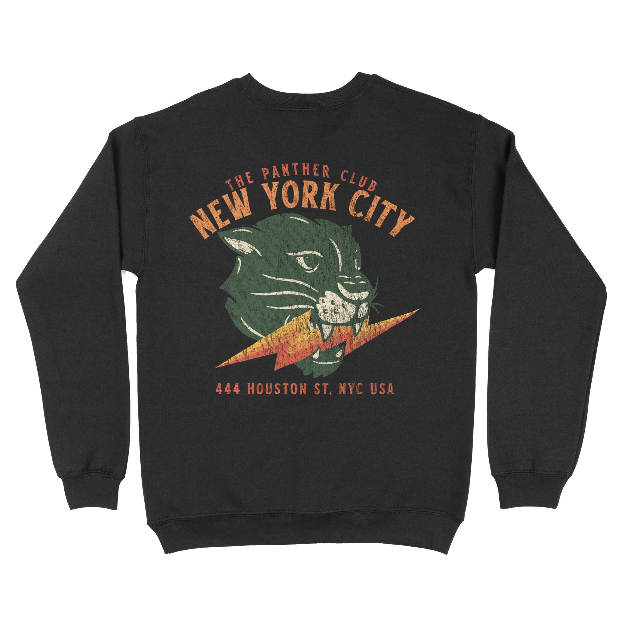 New York Crewneck in Black - back view
