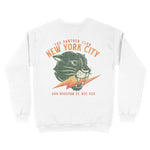 New York Crewneck in White - back view