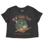 New York Music Club Cropped Tee Black front