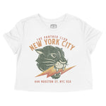New York Music Club Cropped Tee White front