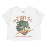 New York Music Club Cropped Tee White front
