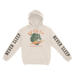 New York Hoodie in Natural - front-sleeves view