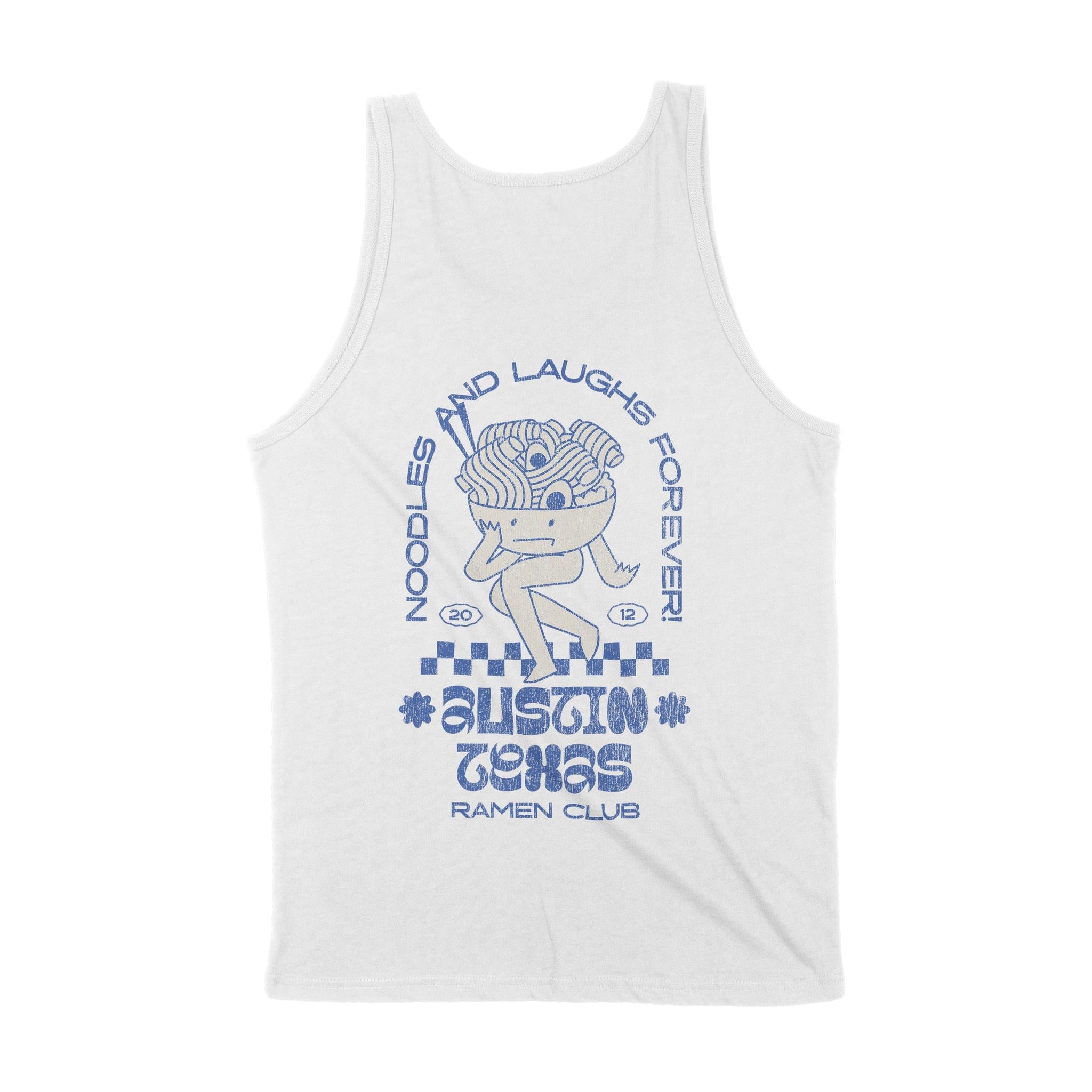 Austin Ramen Club Tank Top White back