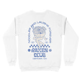 Denver Crewneck in White - back view