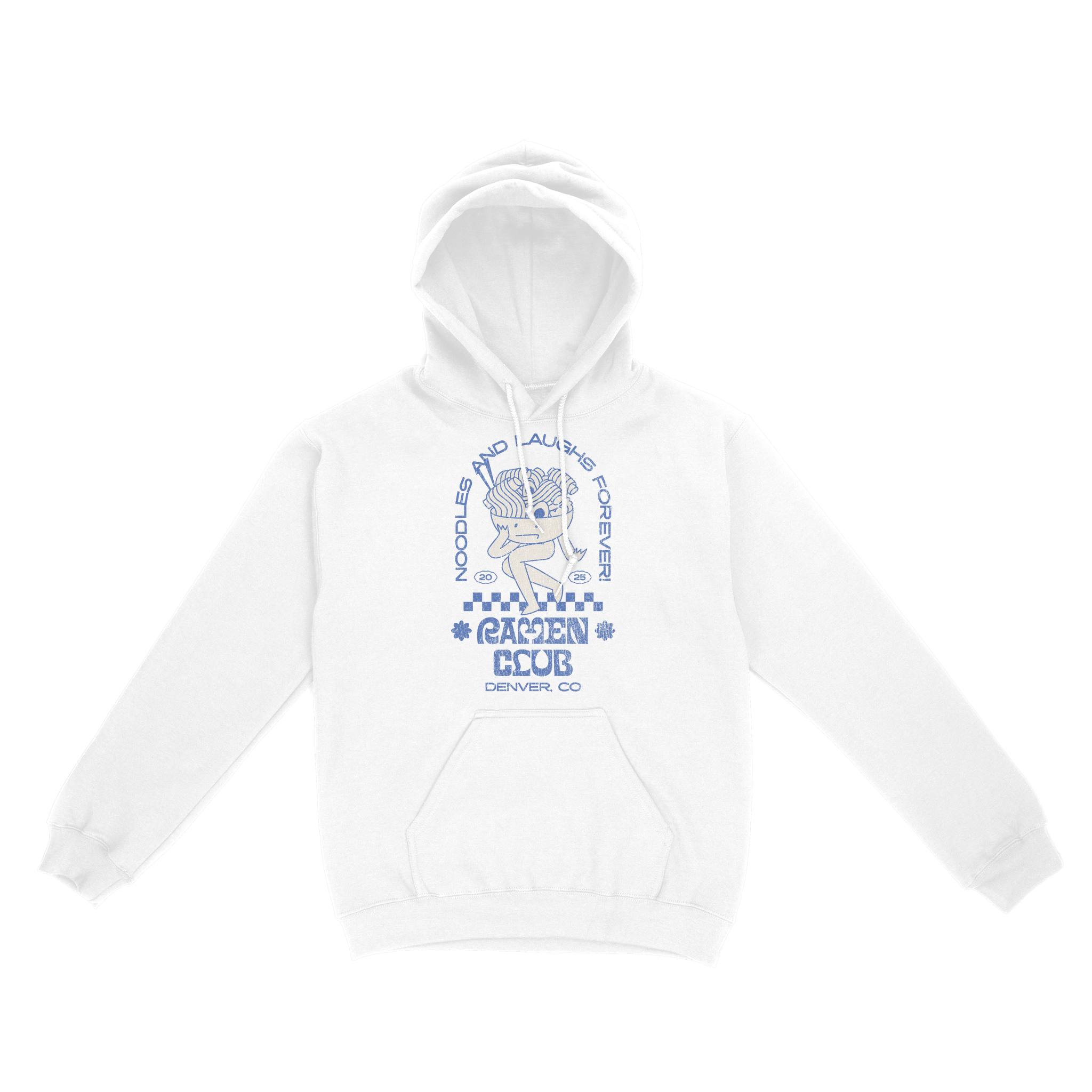 Denver Hoodie in White - front view
