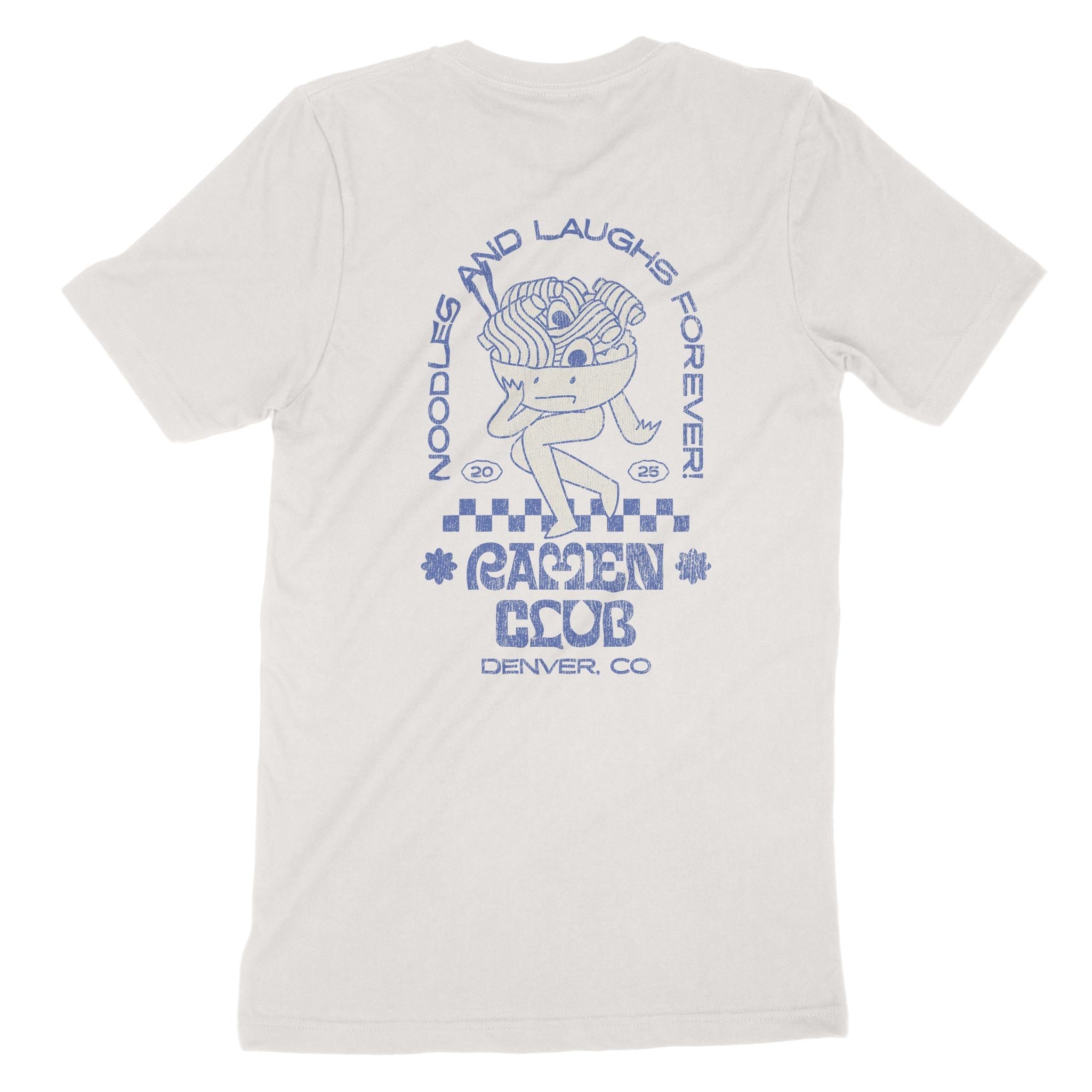 Denver Ramen Club T-Shirt Vintage White back