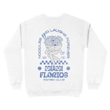 Miami Crewneck in White - back view