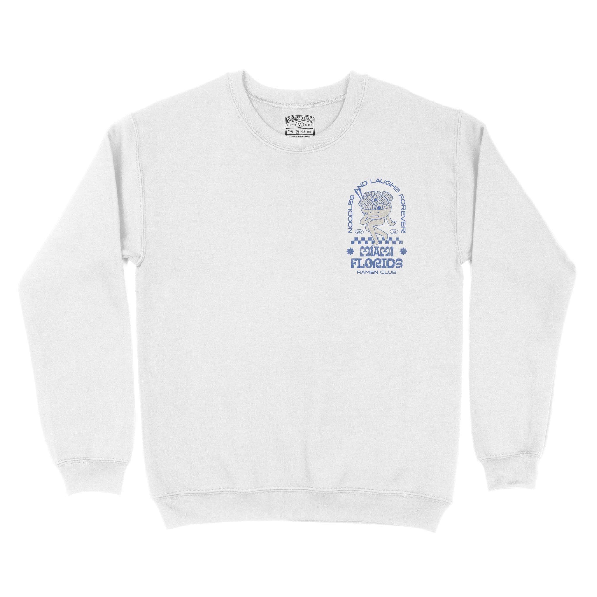 Miami Ramen Club Crewneck White front