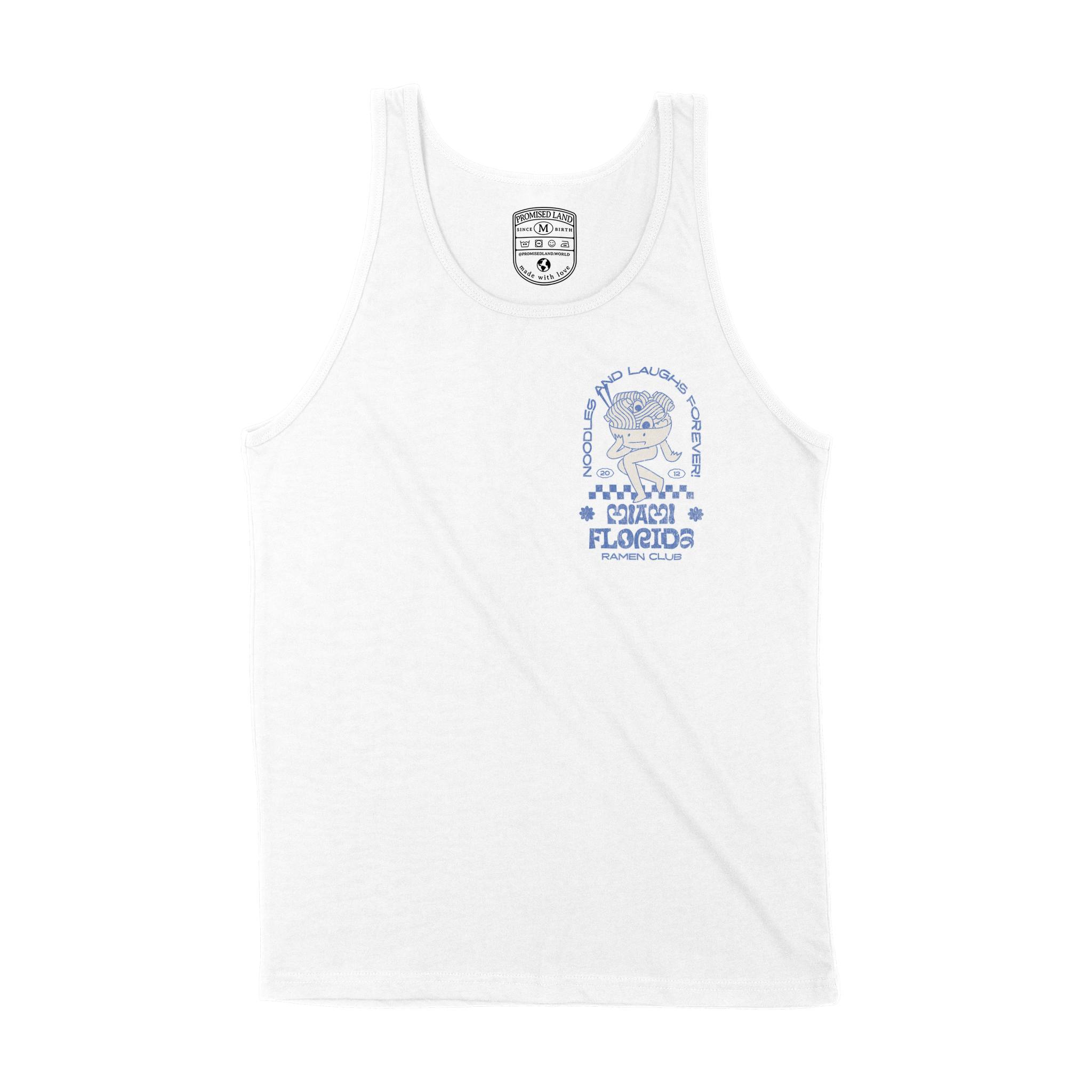 Miami Tank Top in White - front view