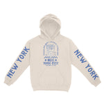 New York Hoodie in Natural - front-sleeves view