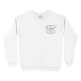 Asbury Park Wolf Daddy Crewneck in White - front view