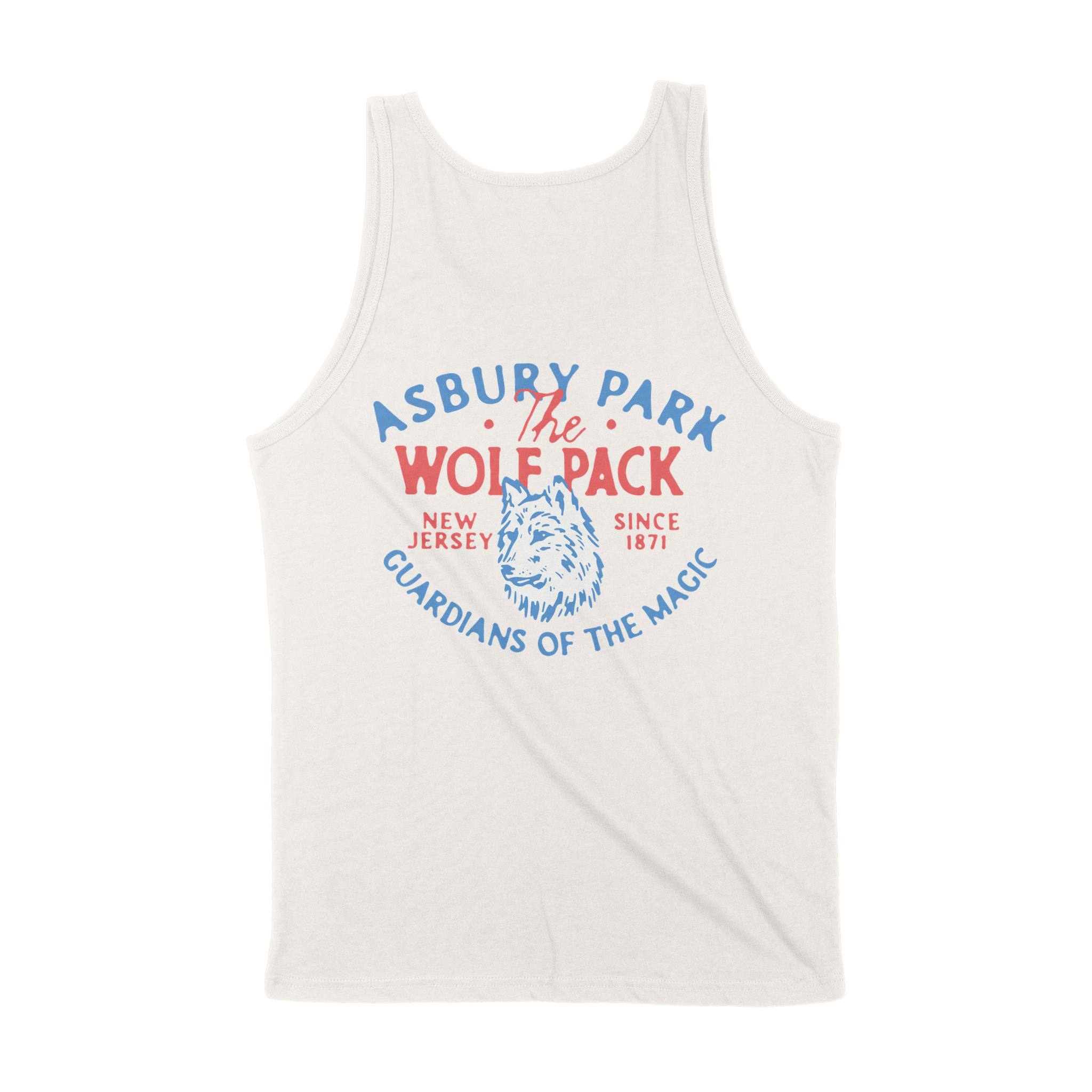 Asbury Park Wolf Daddy Tank Top in Vintage - back view
