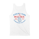 Asbury Park Wolf Daddy Tank Top in White - back view