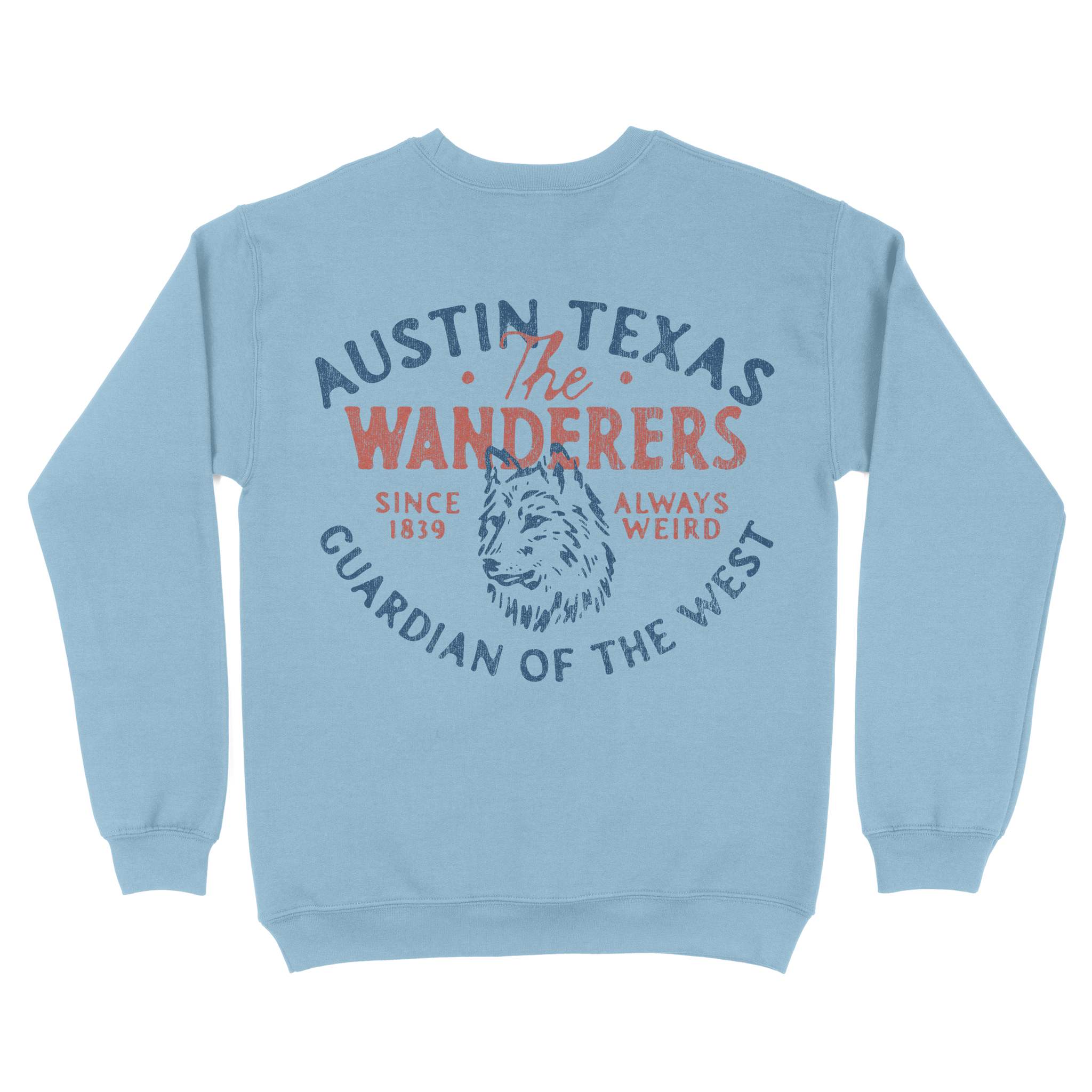 Austin Wolf Daddy Crewneck Light Blue back