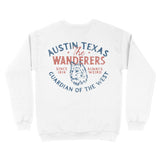 Austin Crewneck in White - back view