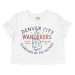Denver Wolf Daddy Cropped Tee White front