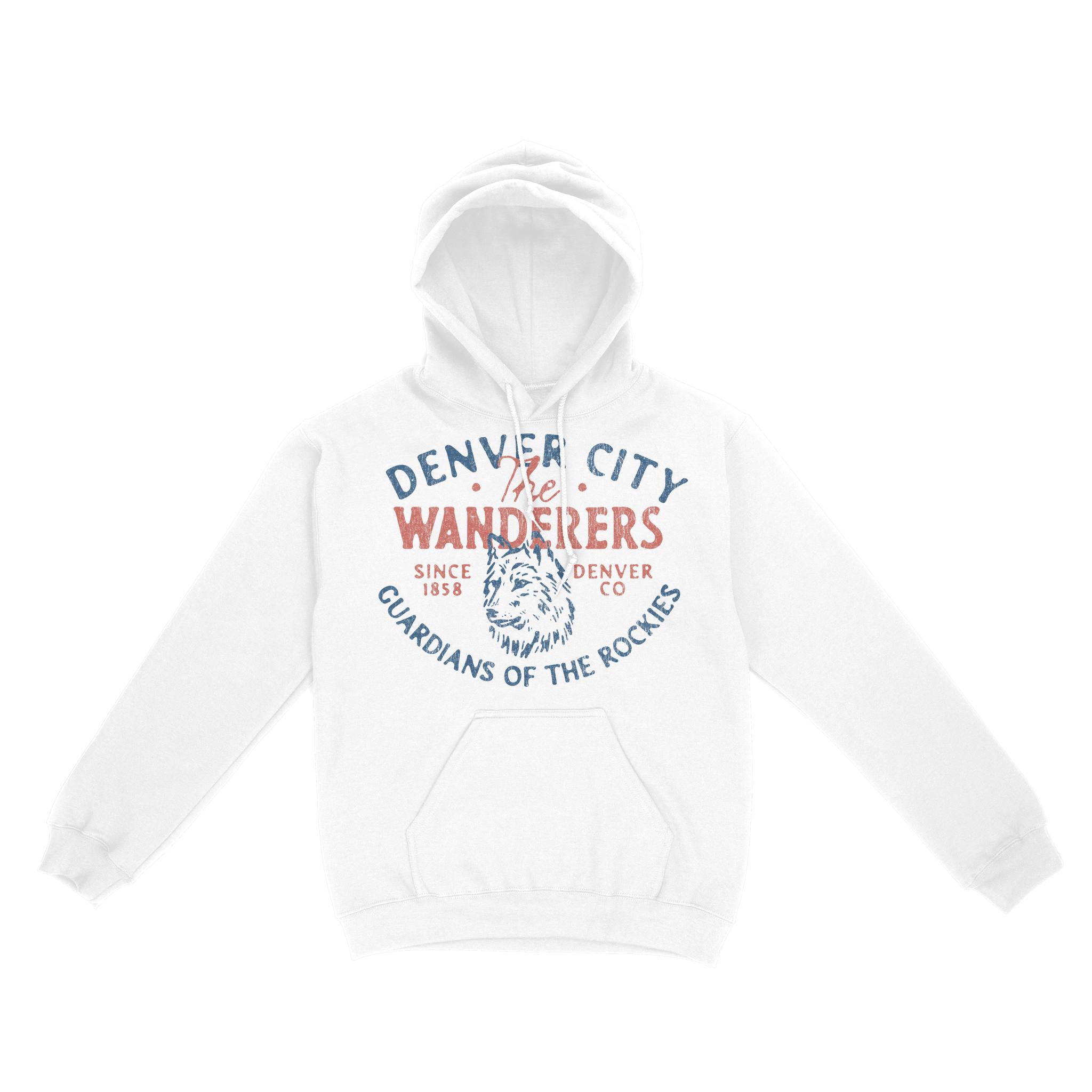 Denver Hoodie in White - front view