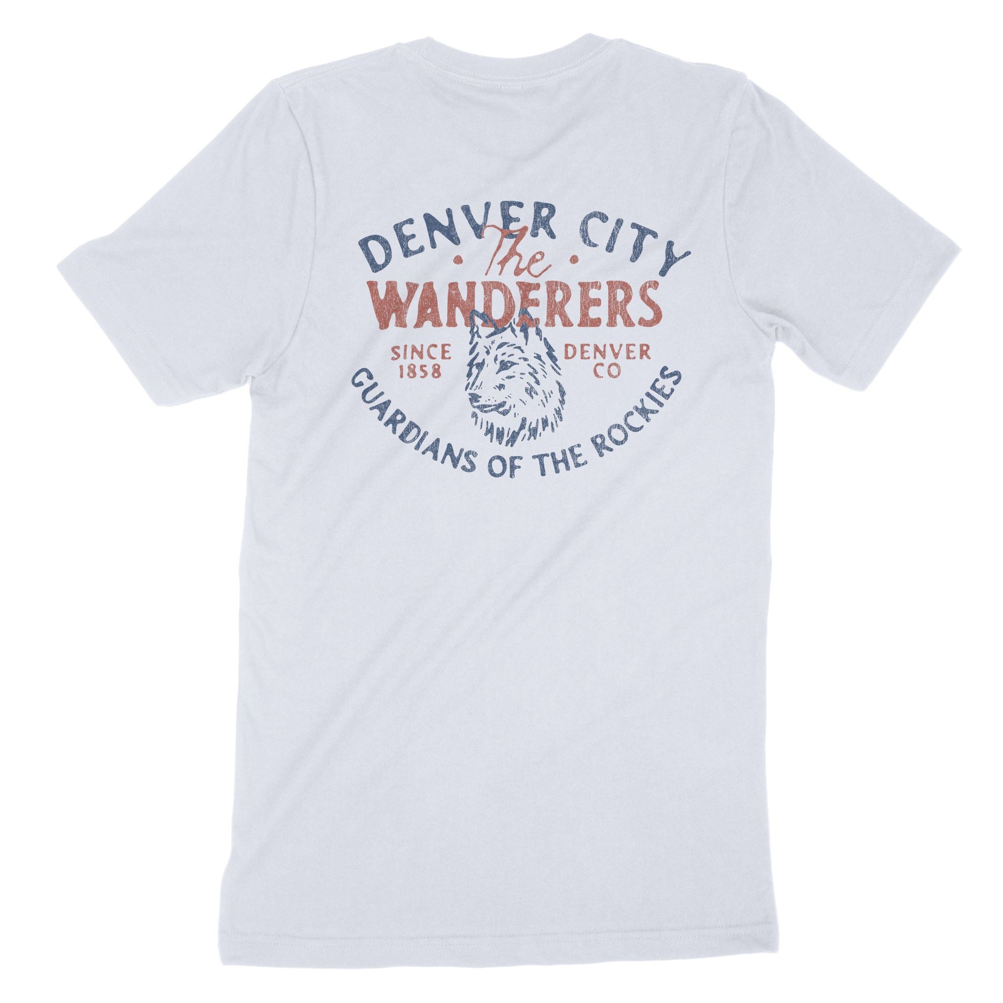 Denver Wolf Daddy T-Shirt in Light Blue - back view