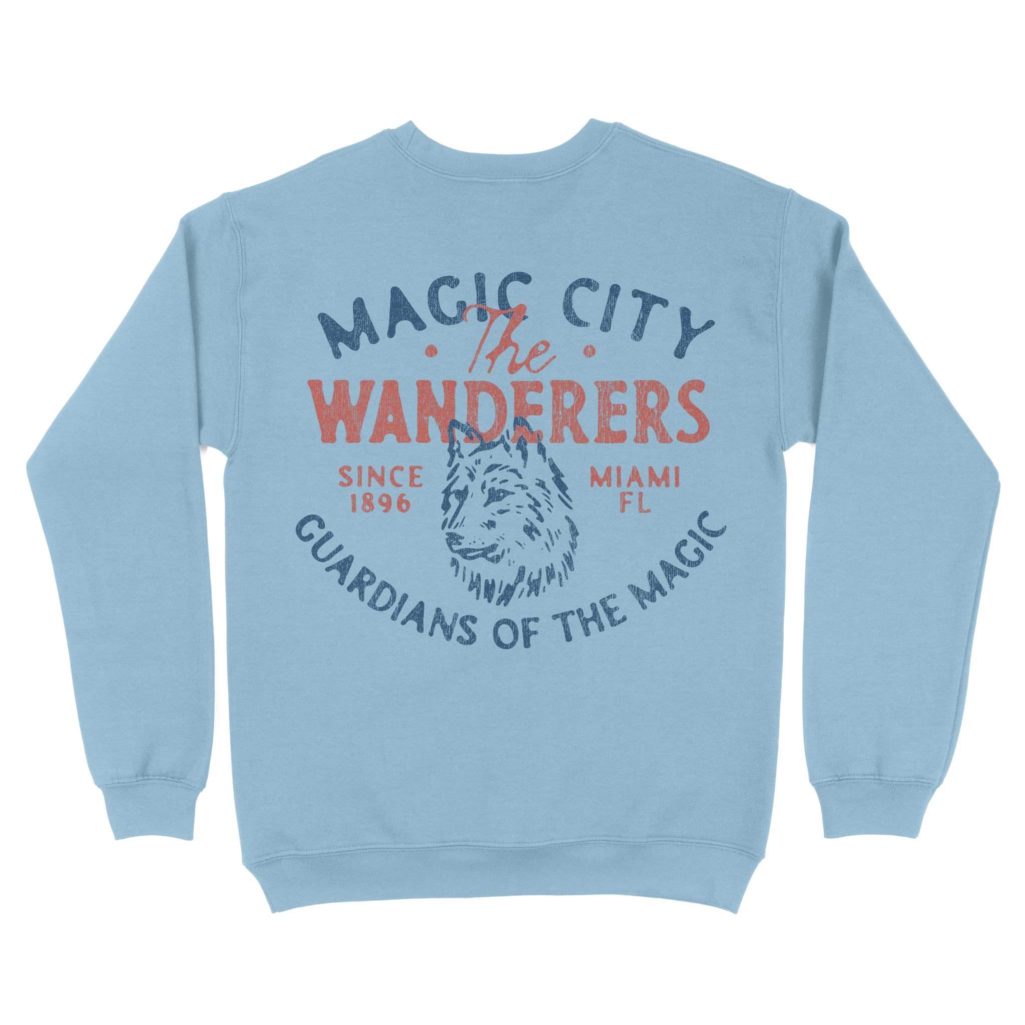 Miami Wolf Daddy Crewneck Light Blue back
