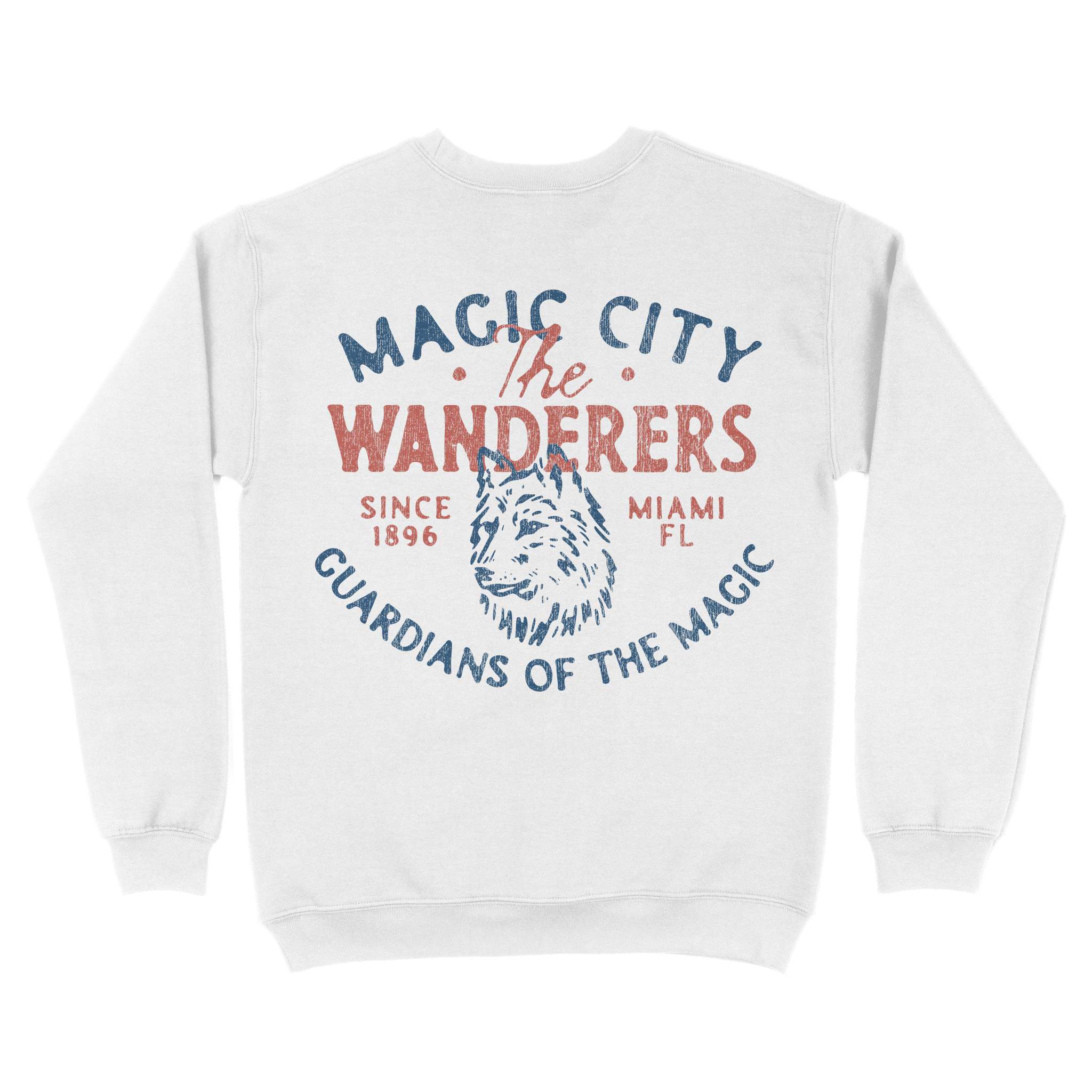 Miami Wolf Daddy Crewneck White back