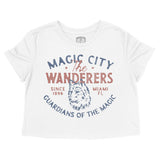 Miami Wolf Daddy Cropped Tee White front