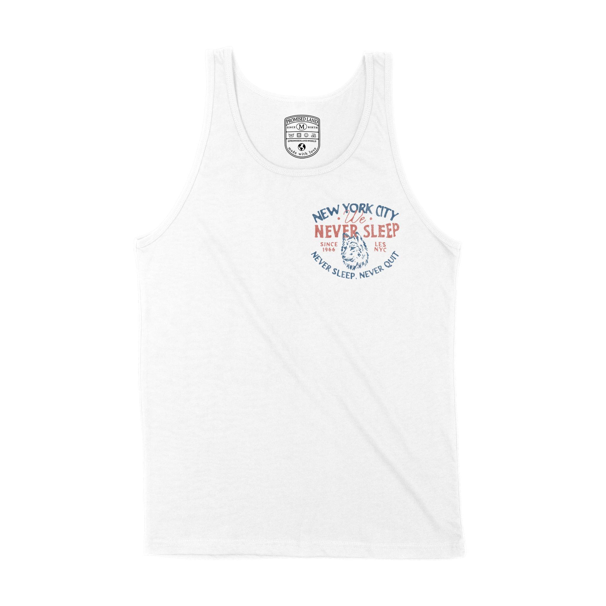 New York Tank Top in White - front view