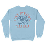 Austin Crewneck in Light Blue - back view