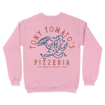 Austin Pizza Time Crewneck Light Pink back
