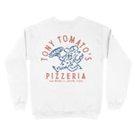 Austin Crewneck in White - back view