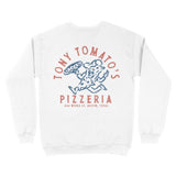 Austin Crewneck in White - back view