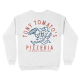 Austin Pizza Time Crewneck White back