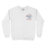 Austin Pizza Time Crewneck White front