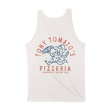 Austin Pizza Time Tank Top in Vintage - back view