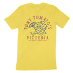 Austin Pizza Time T-Shirt Yellow back