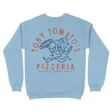 Denver Pizza Time Crewneck Light Blue back