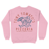 Denver Pizza Time Crewneck Light Pink back