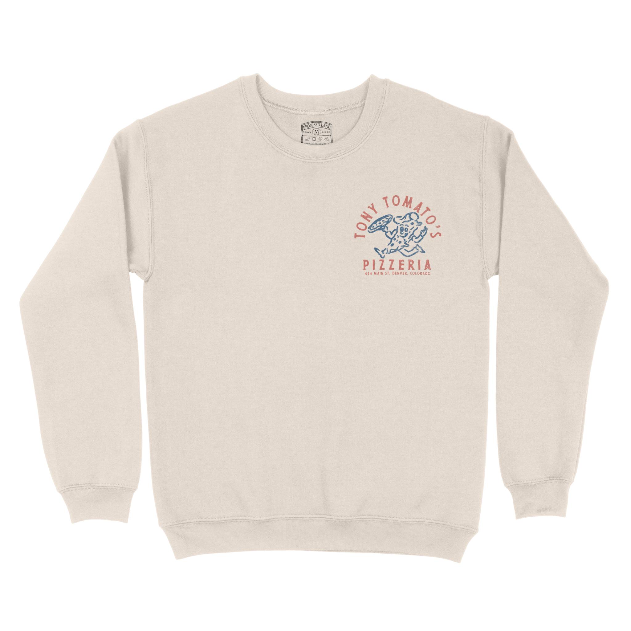 Denver Pizza Time Crewneck in Natural - front view