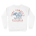 Denver Crewneck in White - back view