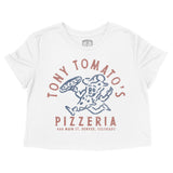 Denver Pizza Time Cropped Tee White front