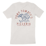 Denver Pizza Time T-Shirt Vintage White back